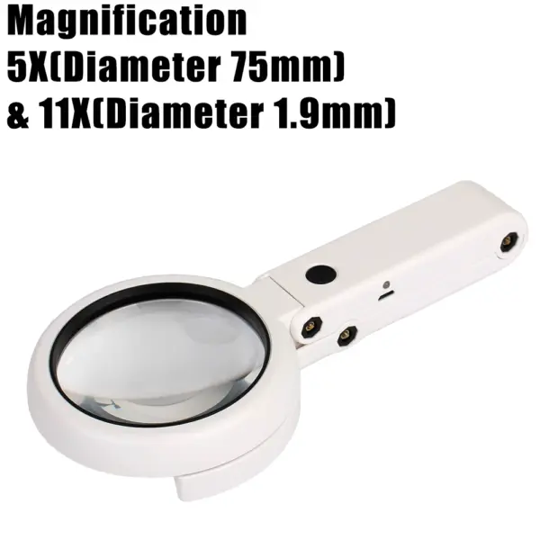 8 LED Foldable Magnifying Lamp with 5X/11X Lens - Image 3