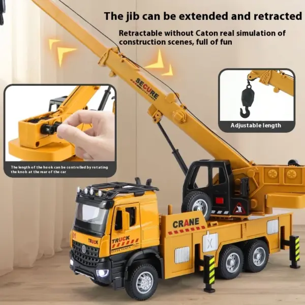 Mini Engineering Crane Toy with Retractable Arm - Image 5