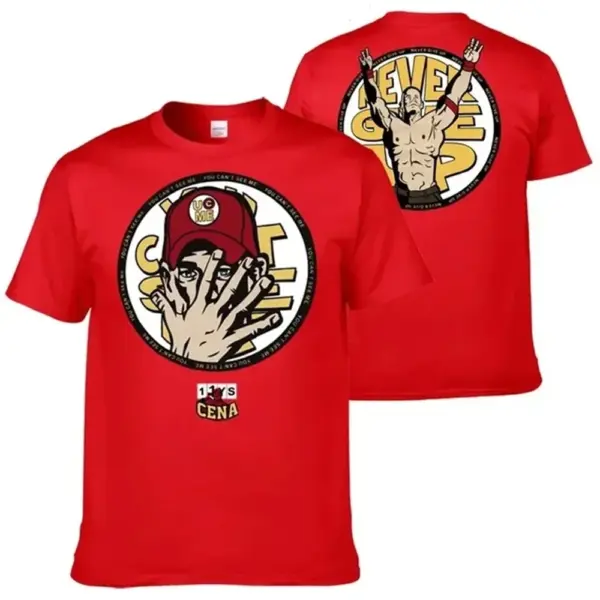 John Cena Never Give Up 3D Printed T-Shirt - Image 3