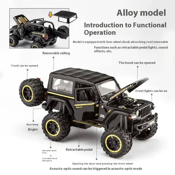 1:32 Scale Rubicon Alloy Car Model - Image 3