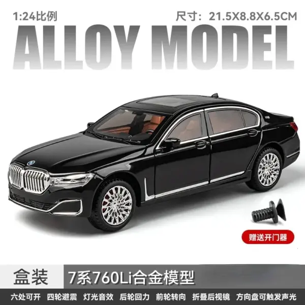 1:24 BMW 760LI Diecast Alloy Model Car - Image 8