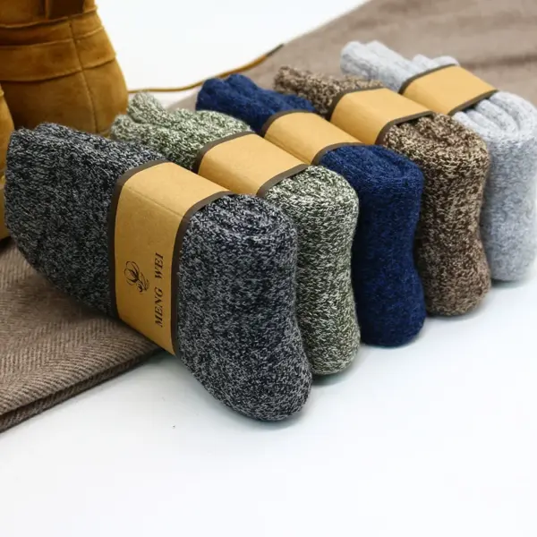 3 Pairs Men's Thick Merino Wool Socks - Image 6