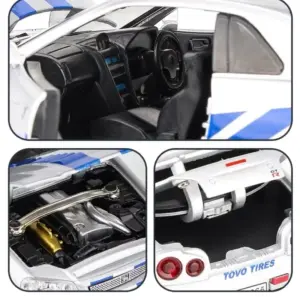 1:32 Nissan Skyline GTR R34 Diecast Model Car 17 Sb358e55378ef4afca20236c672d1bb8aD