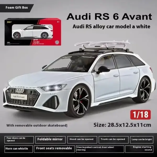 1:18 Audi RS6 Avant Diecast Model Car - Image 7