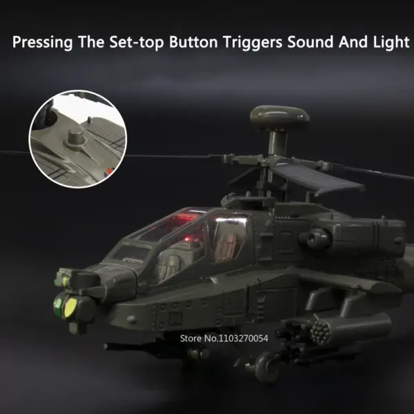 1/32 AH-64 Apache Helicopter Diecast Model - Image 5