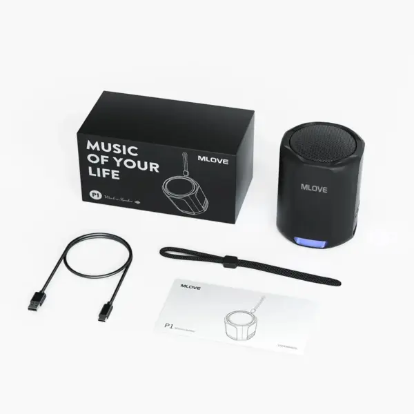 MLOVE P1 Portable Bluetooth Speaker with RGB Lights - Image 7