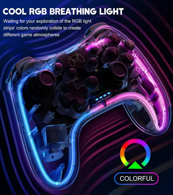RGB Wireless Switch Pro Controller with Turbo - Image 2