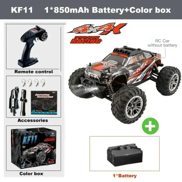 1:16 High-Speed Off-Road RC Car with LEDs - Image 7