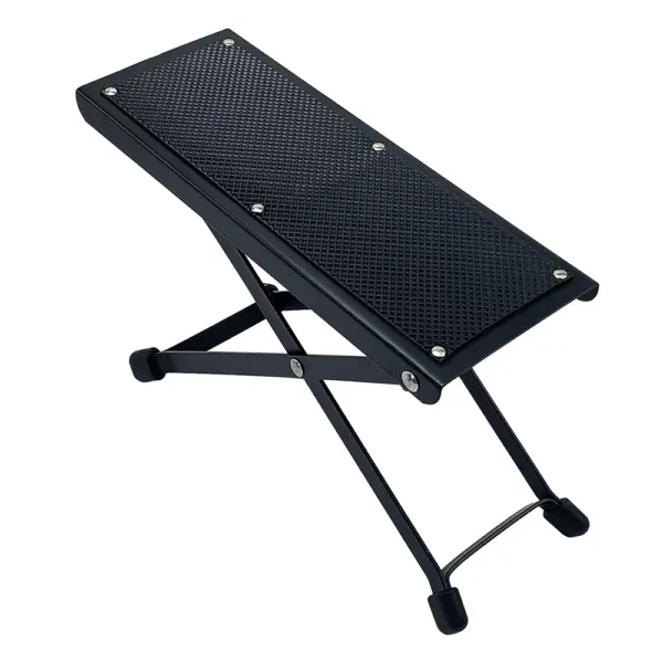 Height Adjustable Black Guitar Footrest Pedal - Image 2