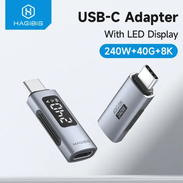 Hagibis 240W USB-C Adapter with LED Display