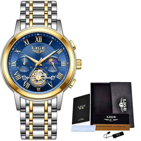 LIGE Women's Luxury Stainless Steel Watch - Image 9
