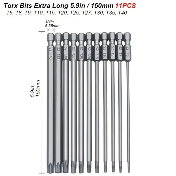 Extra Long Security Torx Screwdriver Set 10 Pcs - Image 9