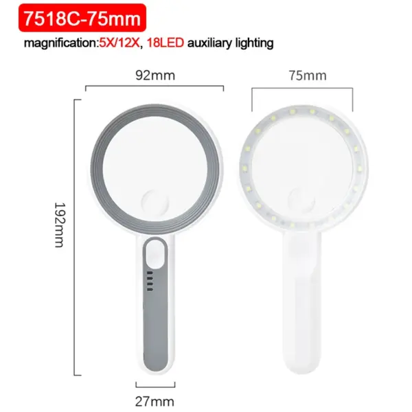 Rechargeable Handheld Magnifier with LED Light - Image 7