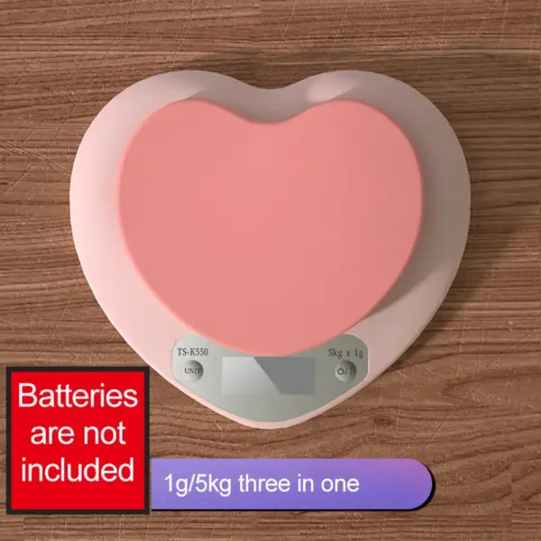 Heart-Shaped Digital Kitchen Scale 5kg/2kg - Image 7