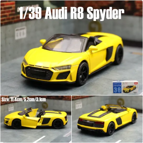 1:36 Audi R8 Coupe Diecast Model Car - Image 12