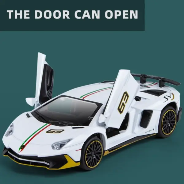 1:32 Lambor Aventador SVJ Sports Car Model - Image 3