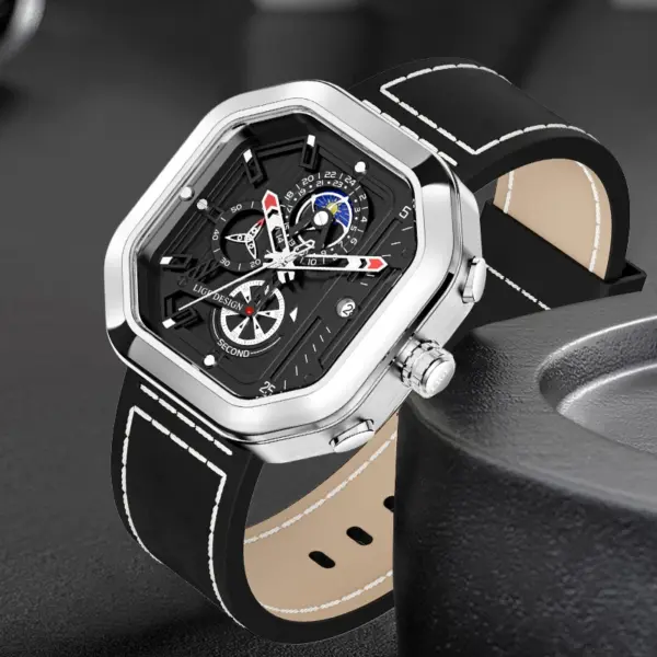 Luxury Men's Quartz Sports Watch with Luminous Dial - Image 4