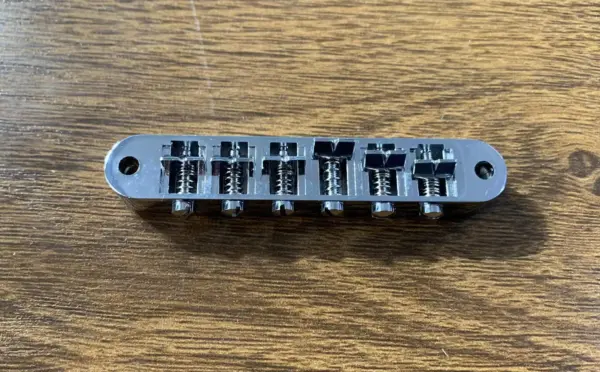 Jazz Electric Guitar Tune-O-Matic Bridge Chrome - Image 4