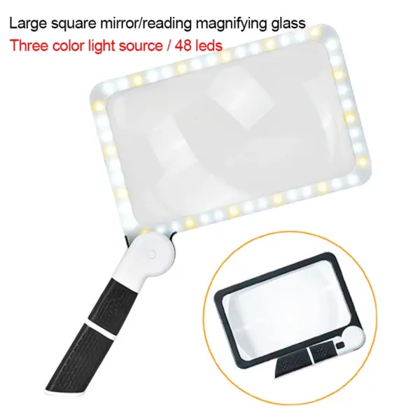 Foldable LED Magnifying Glass with Handle - Image 3