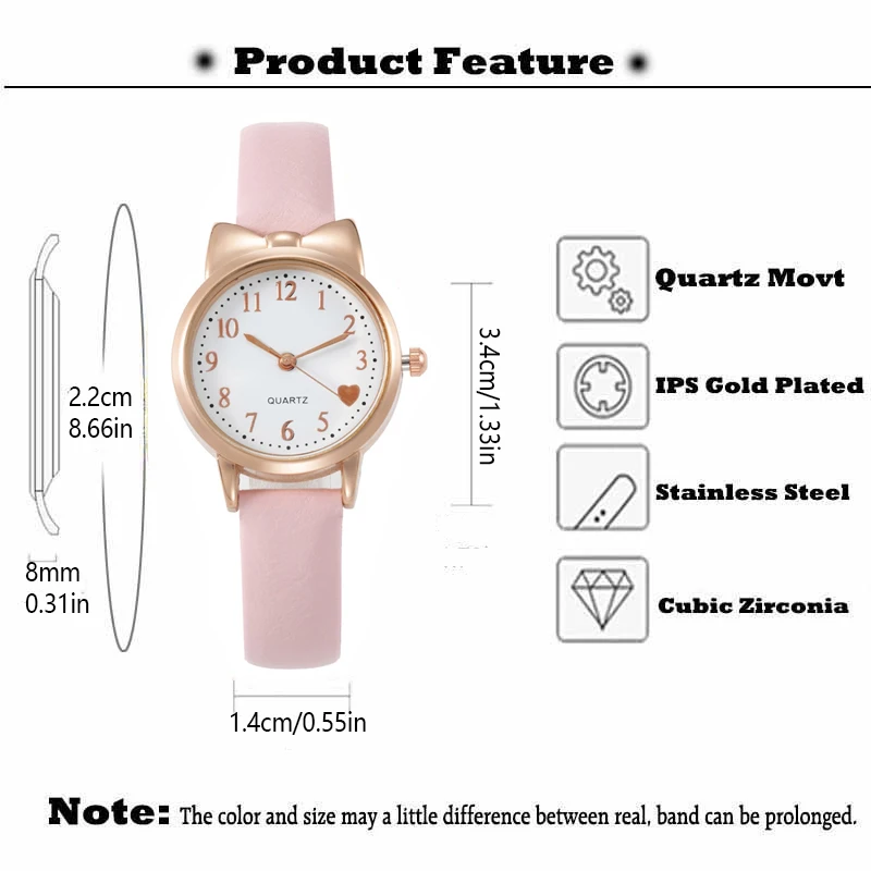 GADYSON A11103 Heart Design Quartz Watch Set 6 GADYSON A11103 Heart Design Quartz Watch Set - Image 6