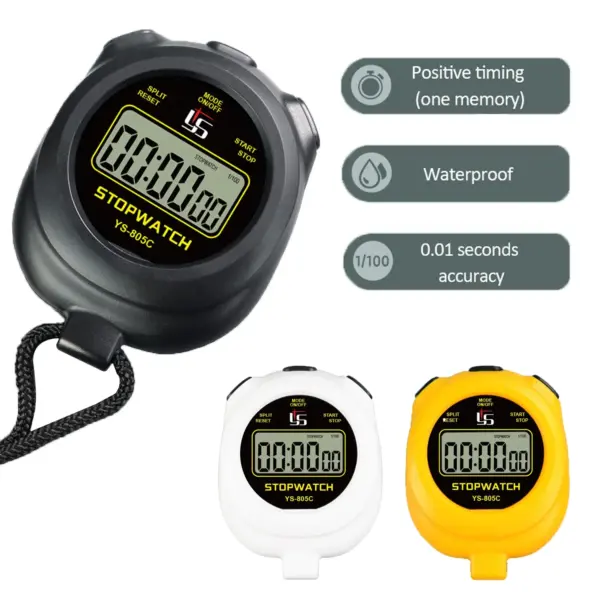 Waterproof Digital Stopwatch 0.01s Accuracy