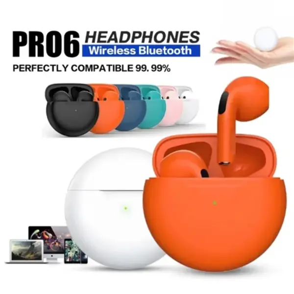 Pro 6 TWS Bluetooth Earphones for Android - Image 2