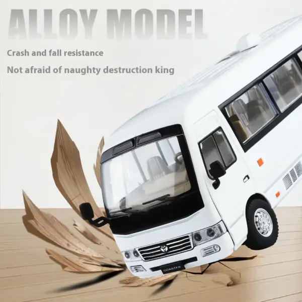 1:24 Toyota Coaster Diecast Minibus Model Car - Image 5