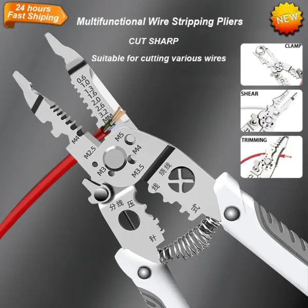 Multifunctional Wire Stripping Pliers Tool