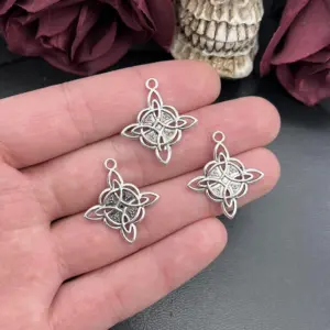 10pcs Silver Celtic Knot Charms Pendants