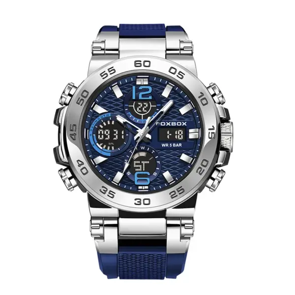 Men's Waterproof Dual Display Silicone Watch - Image 7