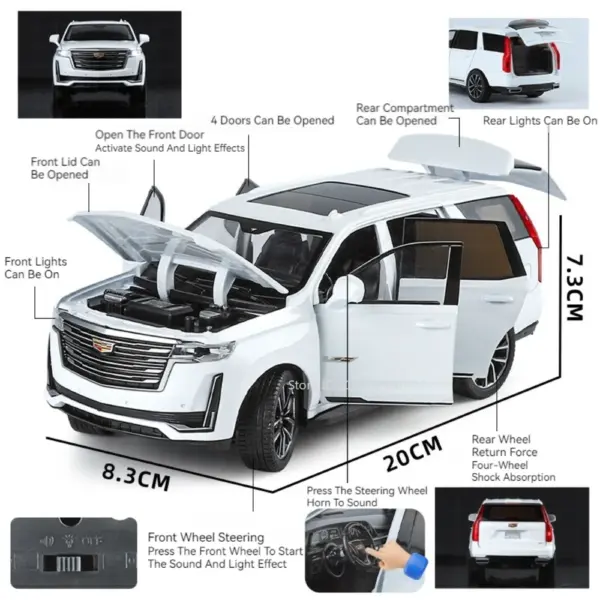 1:24 Scale Escalade Diecast Model Car - Image 2