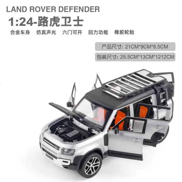 1:24 Land Rover Defender Diecast Model Car - Image 9
