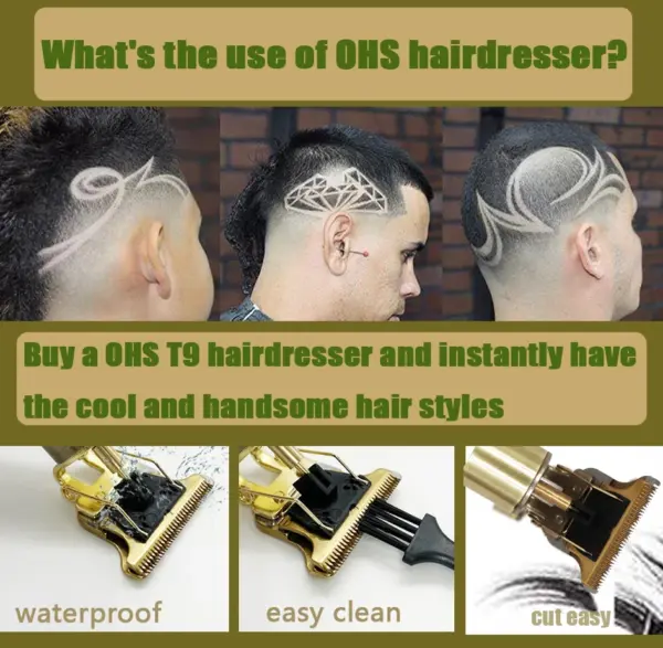 OHS T9 Cordless Hair Clippers for Men - Image 2