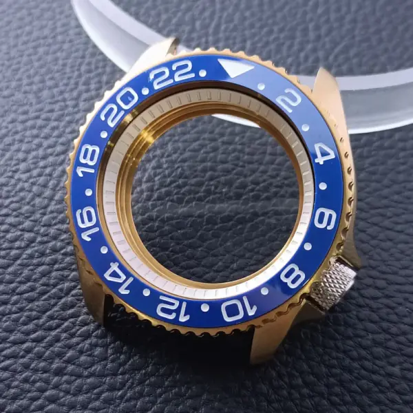 42mm Gold Rose Gold Stainless Steel Watch Case - Image 13