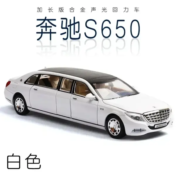 1:32 Mercedes-Benz Maybach S650 Alloy Model Car - Image 6