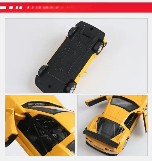 1:36 Chevrolet Corvette C6R Alloy Model Car - Image 4