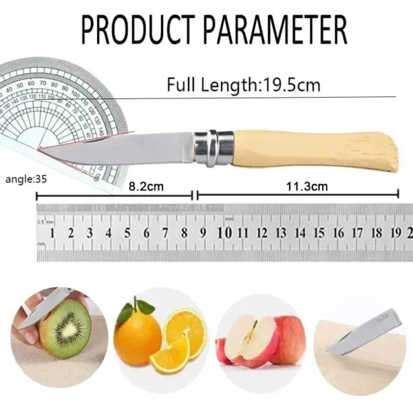 Stainless Steel Folding Fruit Knife Set - Image 2