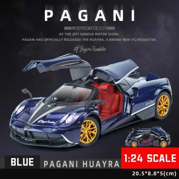 1:24 Scale Pagani Huayra Diecast Model Car - Image 7