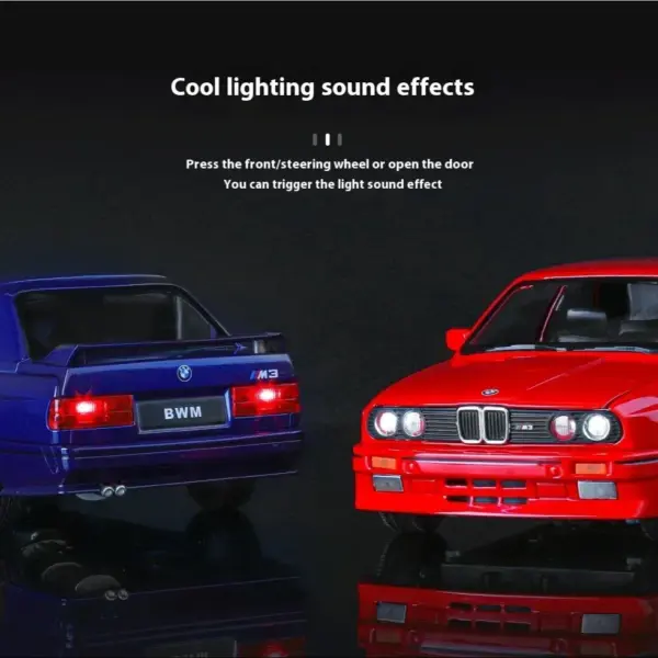 1:24 BMW M3 E30 Metal Diecast Car Model - Image 3