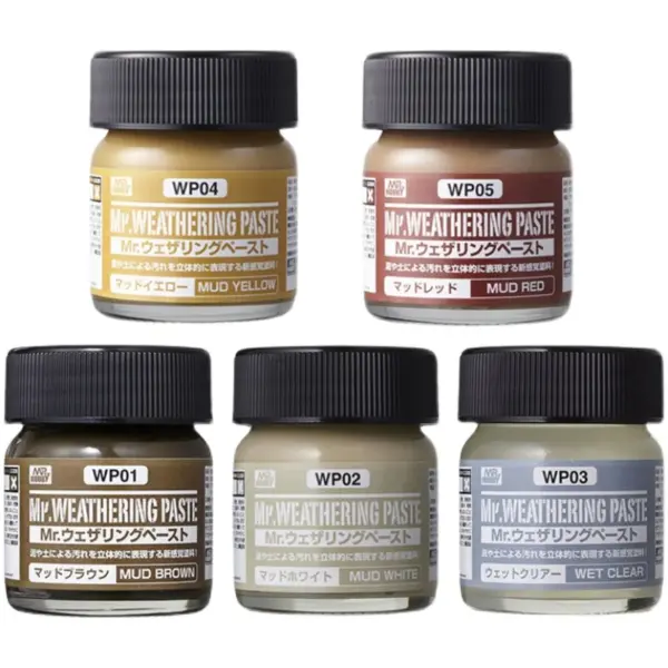 Mr Hobby Weathering Paint WP01-WP05 Set - Image 2