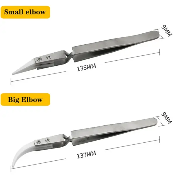 Precision Ceramic Tweezers Set 3-Piece - Image 6