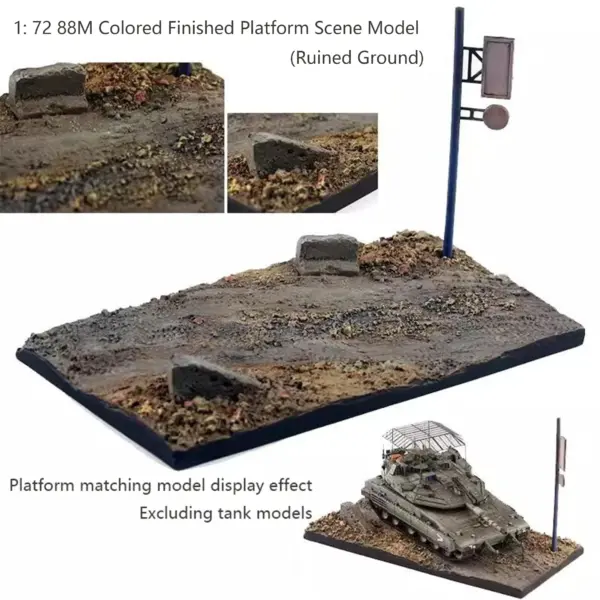 1:72 Scale Ruined Ground Model Platform