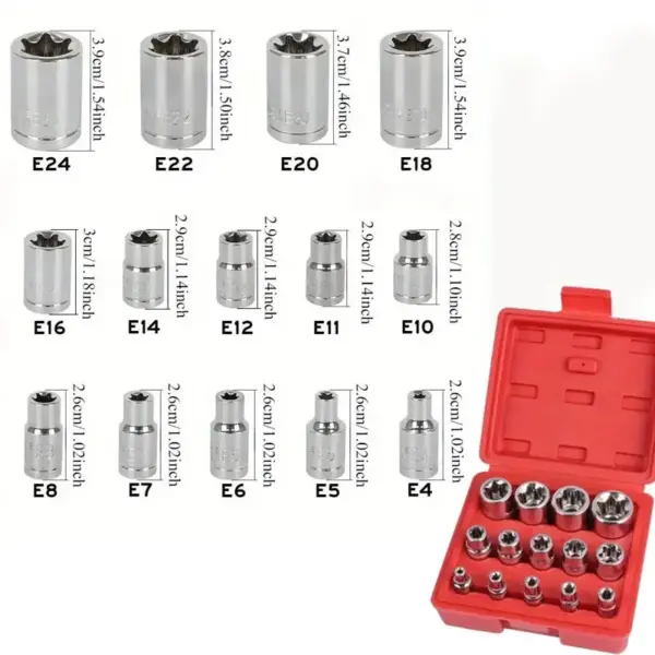14-Piece E-Torx Socket Tool Set - Image 8