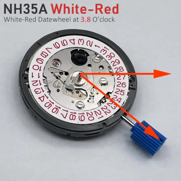 NH35A Movement Mod with Red Datewheel - Image 2