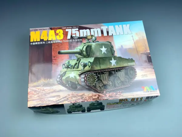 Tiger Model 511 WW2 M4A3 Tank Model Kit - Image 3