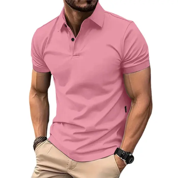 Men's Casual Short Sleeve Polo Shirt - Image 9