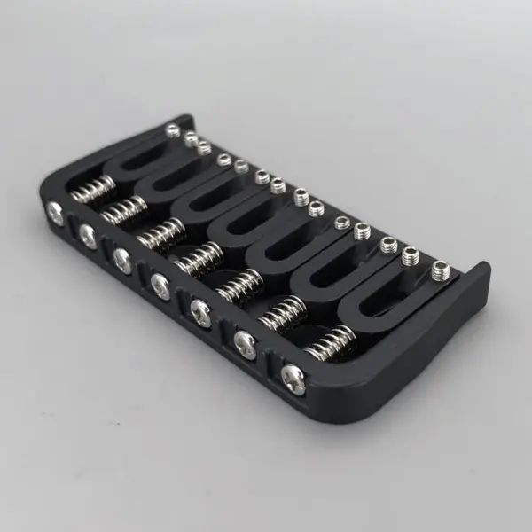 7-String Fixed Black Guitar Bridge Accessory - Image 6