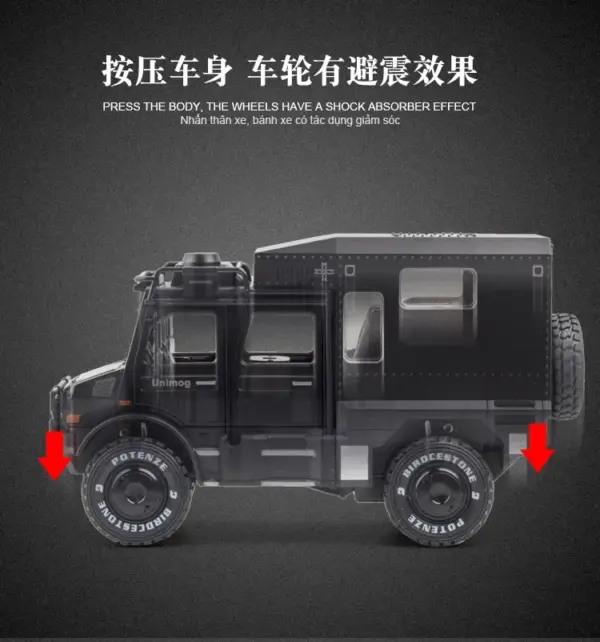 1:28 Mercedes-Benz UNIMOG Diecast Model Car - Image 6