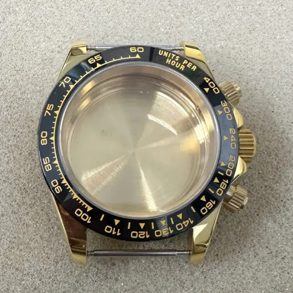 39MM Gold Stainless Steel Watch Case for VK63