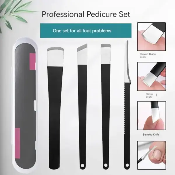 Stainless Steel Pedicure Knife Set of 4